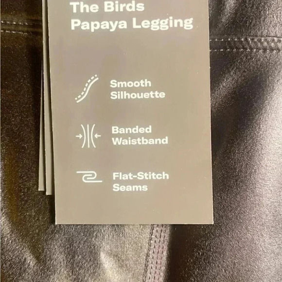 NWT Knix the birds papaya blck high waisted flat stitch metallic tight legging M - Picture 2 of 4